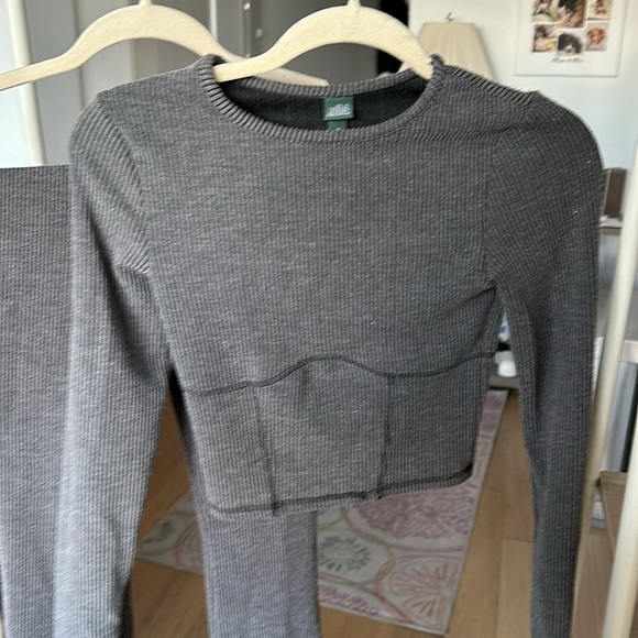 Wild fable ribbed grey matching set - size xs - Picture 2 of 5